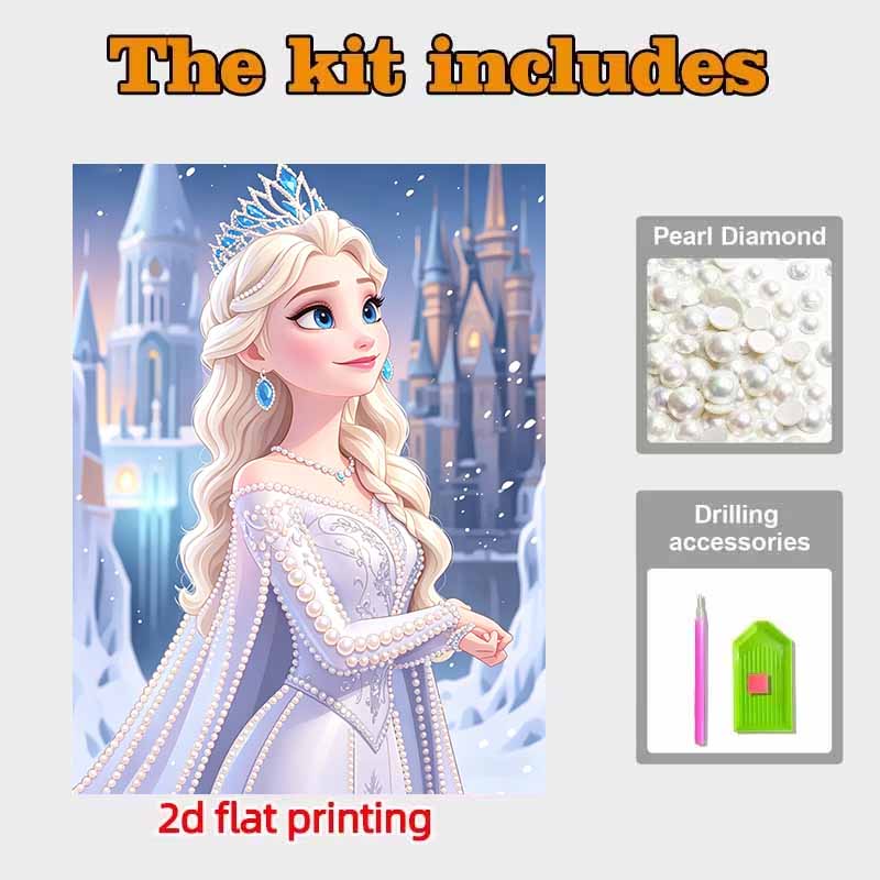 Disney Pearl Painting Frozen Elsa DIY Pearl Art Pearl Painting Kit Pearl Art Painting Wall Suitable for Home Office Decoration Handmade Gifts