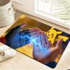 Pokemon Cute Characters Sleeping Hammock Print Non-slip Doormat, Soft Absorbent Floor Rug for Home Decor