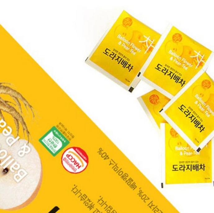 Wooricha Balloon Flower & Pear Tea 100 Tea Bags – Soothing & Healthy Korean Herbal Tea