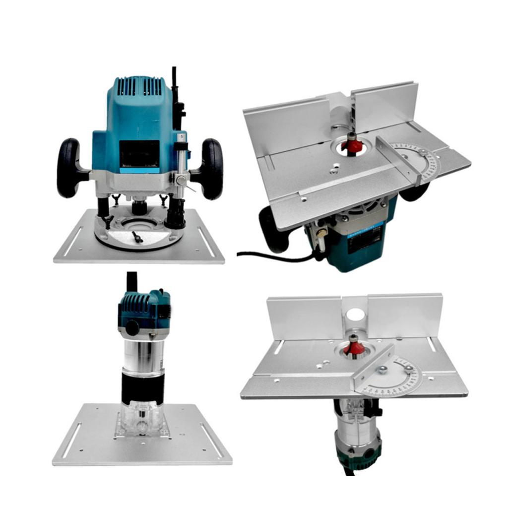 Router Table Insert Plate Trimming Machine  Board Center Hole Design High Hardness Aluminum Alloy for Woodworking Projects