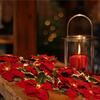 Fireplace String Light Garland LED Warm Light Wireless Christmas Wreath Garland with Flowers Holiday Decoration