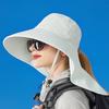 Summer Outdoor Sunscreen Shawl Hat Women Ponytail Dual-Purpose Hiking Hat Fisherman Hat