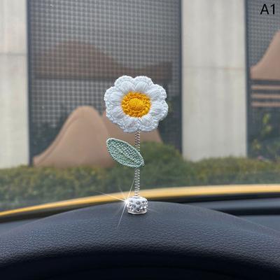Dekorace na auto na straně okna roztomilý květinový ornament Auto interiér palubní deska