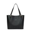 Stylish Large Capacity Black Pu Tote Bag For Women Trendy Street Fashion