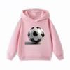 New Soccer Print Children's Hoodie, Boys and Girls' Clothing Autumn and Winter Warm and Fashionable Children's Hooded Sweatshirt