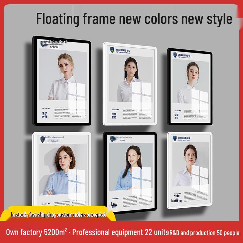 Teacher Profile and Team Honor Photo Wall: Employee Showcase and Corporate Culture Display Sticker White