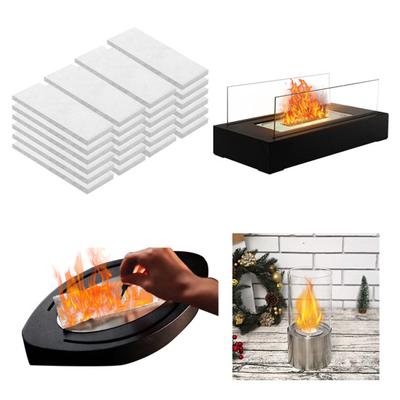 5/24Pcs Tabletop Fire-Pit Ceramic Wool Wicks Heat-Resistant Safe To Use Long-Lasting DIY Table Top Fire-pit Sponge Cotton Cores