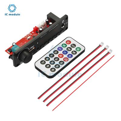 DC6-18V 25W+25W MP3 Player Decoder Board BT FM Radio TF USB 3.5mm AUX Mic Module Bluetooth Receiver Car Kit Audio