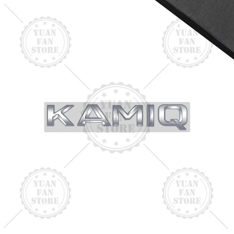 RAPL8 Bright Silver For Skoda Kodiaq Karoq Kamiq Superb Octavia Rapid 4X4 Fabia Yeti Metal Badge 3D Stickers Car Trunk Body Decal