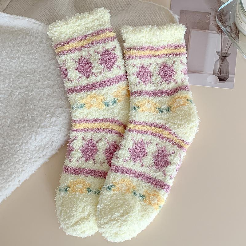 Thick Socks for Women In Autumn and Winter, Coral Fleece, Long Winter Socks, Plush Warmth, Home Fleece, Love for Sleeping, Floor Socks