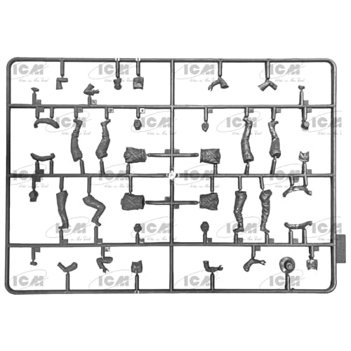ICM 1/35 Scale US Confederate Infantry Set 2 (4 Soldiers) Plastic Model Kit 35024