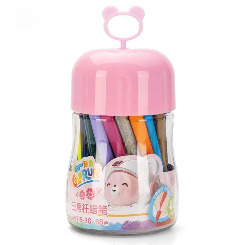 48 Colors Triangular Oil Pastels Smudge-Free Ergonomic Easy-Grip Break-Resistant Kid-Safe for Art Learning Creative Development
