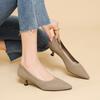 New versatile thin heel pointed fly-woven women's shoes are not stuffy knitting