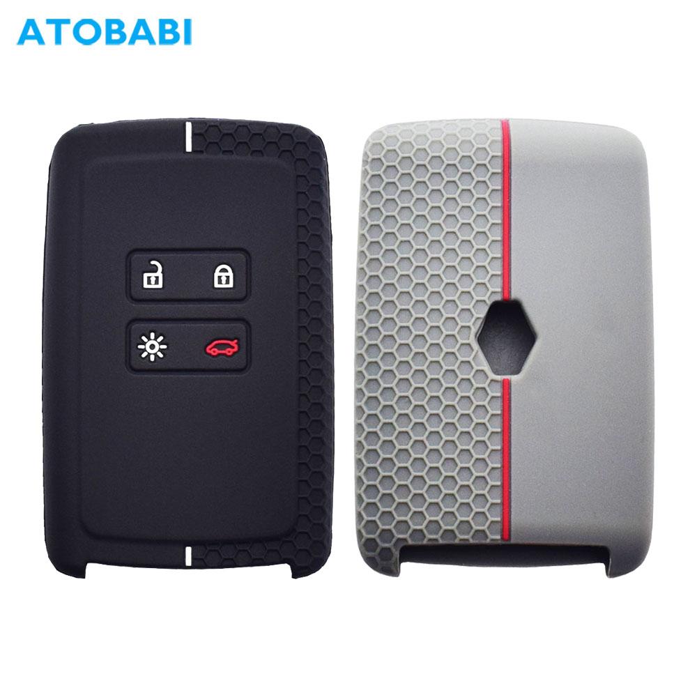 Silicone Car Key Case For Renault Kadjar Captur Koleos 2 Clio Espace 5 Master Talisman Scenic 4 Smart Remote Protect Cover Skin