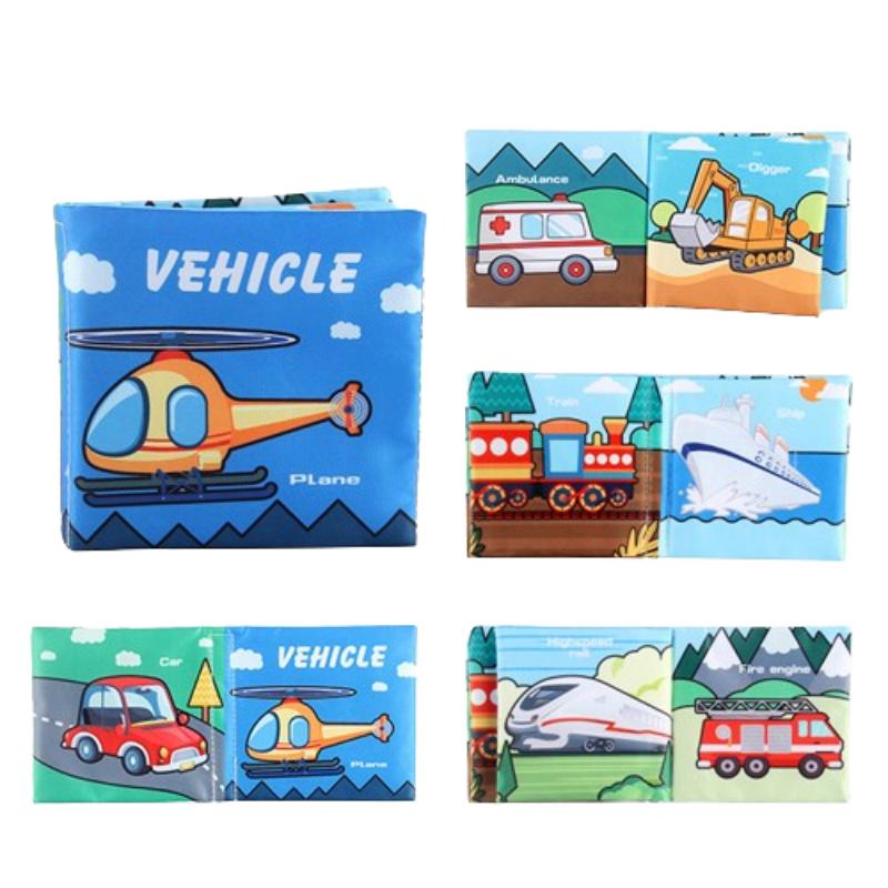 

Toy Cloth Book Set For Babies And Toddlers Transportation And Animal Designs Vehicle