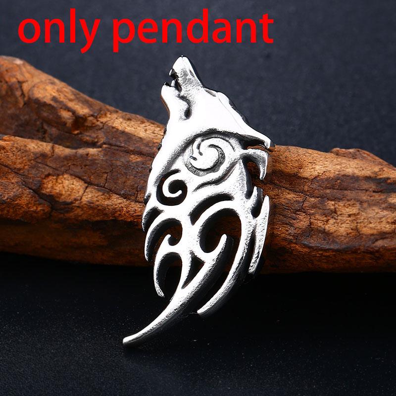 BEIER 3D 316L stainless steel new design howling wolf pendant necklace viking men celt Charm Fashion jewelry LLBP8-303P