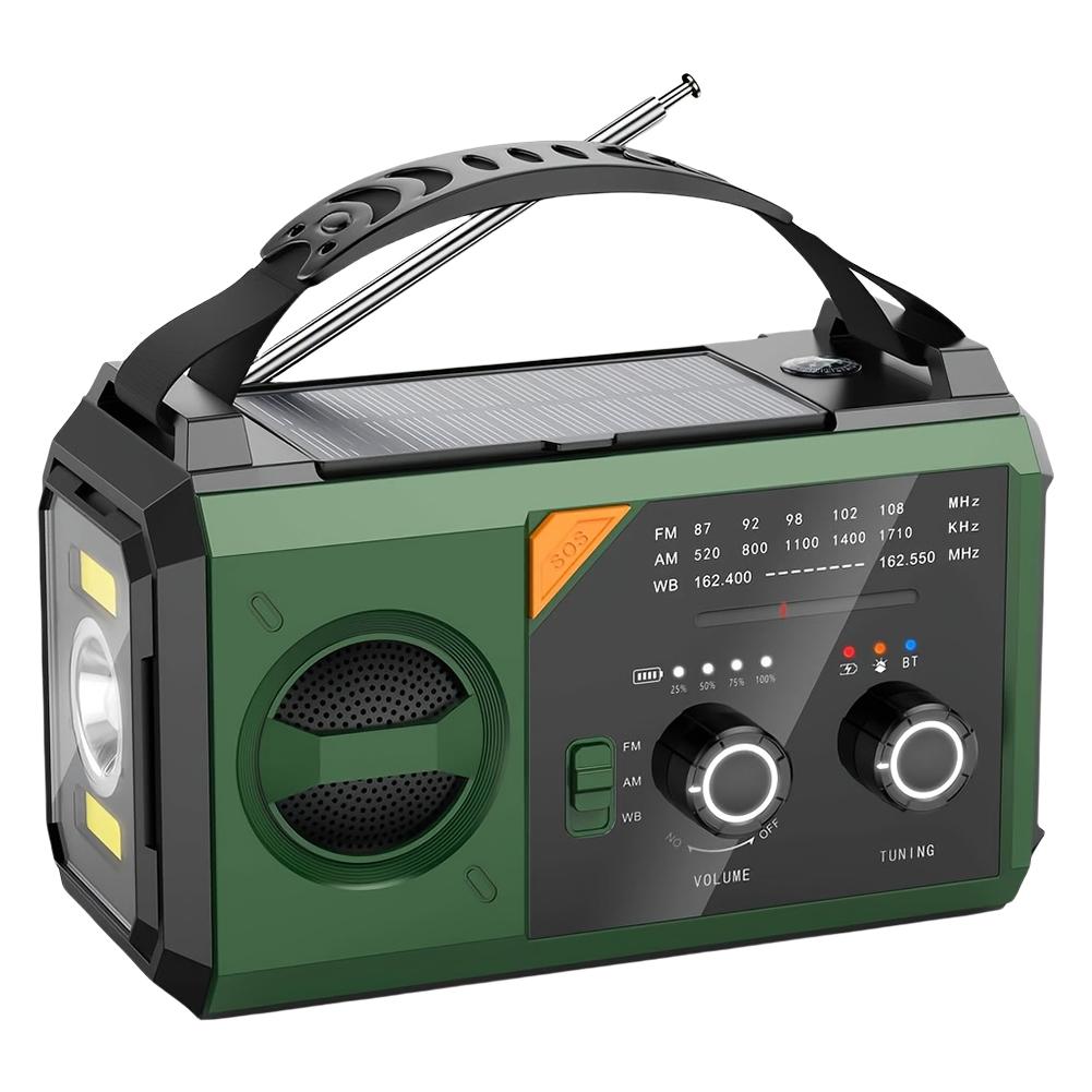 20000mAh Solar Hand Crank Emergency Radio Compass Cell Phone Charger AM FM NOAA Emergency Weather Radio for Home and Emergency