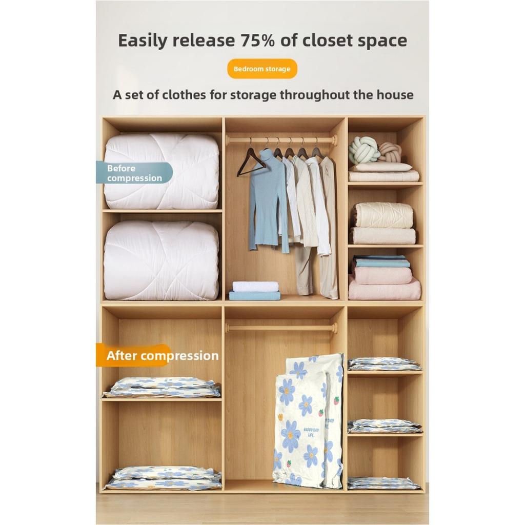 Daisy Style Vacuum Storage Bag, Space Saving Storage Bag, Sealed Bag, Saving 80% of Space, Practical Large Capacity Home Storage Bag