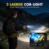 6000mAh Magnetic Work Light Rechargeable,4000LM Magnetic Light with Hook,IP65 Waterproof, 30H Runtime,Portable LED Work Light for Car Repair