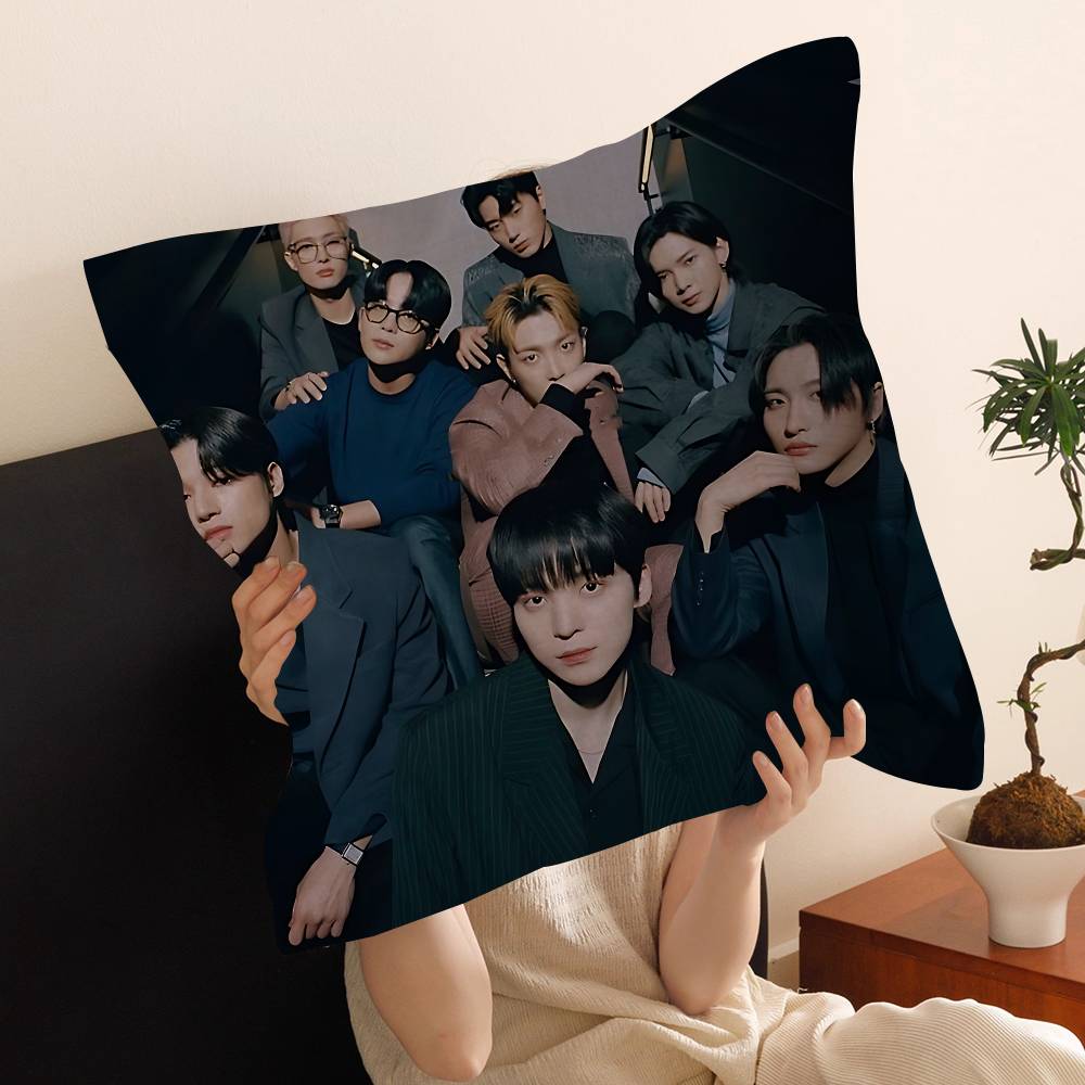 Boy Group A-ATEEZ-Z Pillow Cover Design Cushion Cover Decor Holiday Decorati