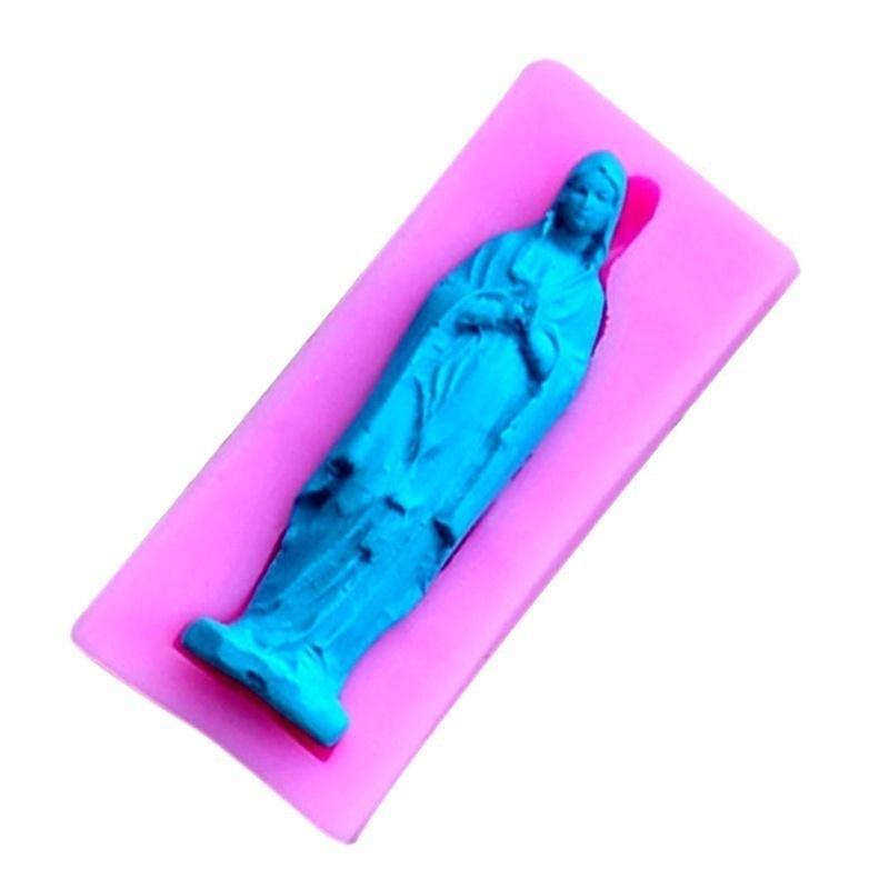 Virgin Mary Shaped 3D Fondant Cake Silicone Mold for Soap Polymer Clay Molds Chocolate Pastry Candy Making Decoration Tools