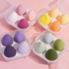 4ks Make-up Sponge Powder Puff Suché a mokré kombinované kosmetické kosmetické kuličkové základy Powder Puff zkosené nástroje na make-up houbu