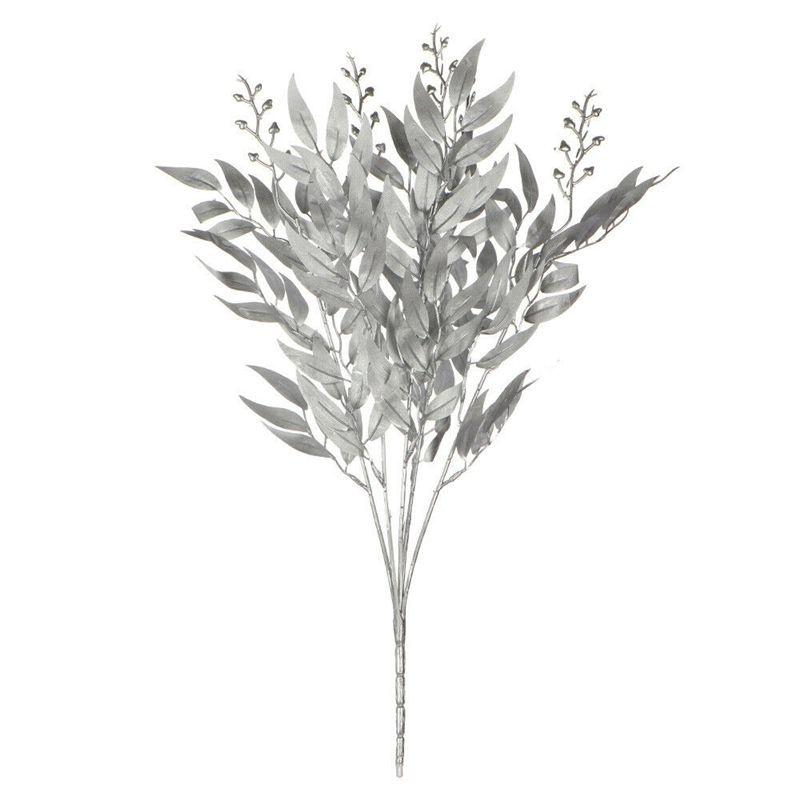 Elegant Gold Silver Green 55cm Fake Willow Leaf Eucalyptus For Home Decoration
