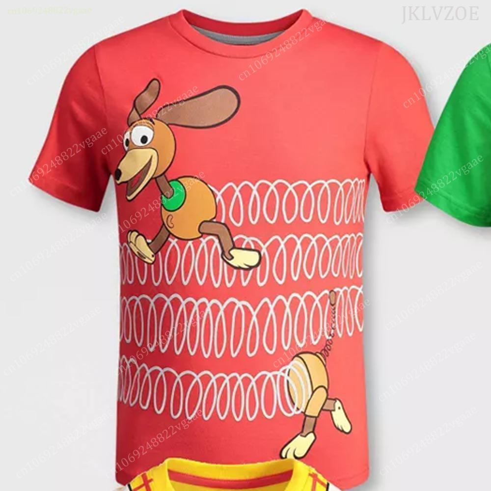 

Літня футболка TOY Story для дітей, дівчаток, хлопчиків, з коротким рукавом, мультяшна, батьківсько-дитяча футболка, топи, сімейний одяг 100