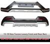 Fits 2015-2018 Hyundai Tucson: Front/rear Bumper Guards, 2018 Model Decorative Bumpers.