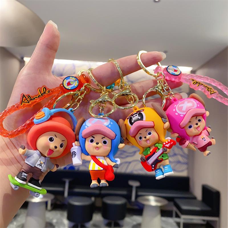 Creative Animation Cartoon Keychain Cute Choba Three-dimensional Doll Bag Jewelry Children's Toys Exquisite Small Gifts