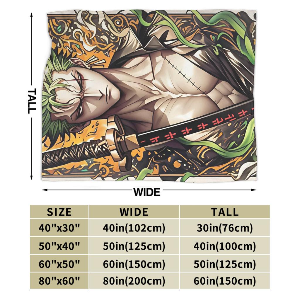 Zoros Vintage Tattoo Ornament Art Flannel Blanket Autumn Warm Throw Blanket for Kids Living Room Comfortable Sofa Bed Cover