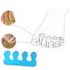 1 Pair Toe Separator for Overlapping Toes, 3-Hole Blue Gel Bunion Corrector, Soft SEBS Foot Spacer for Hallux Valgus, Toe Straightener for Women