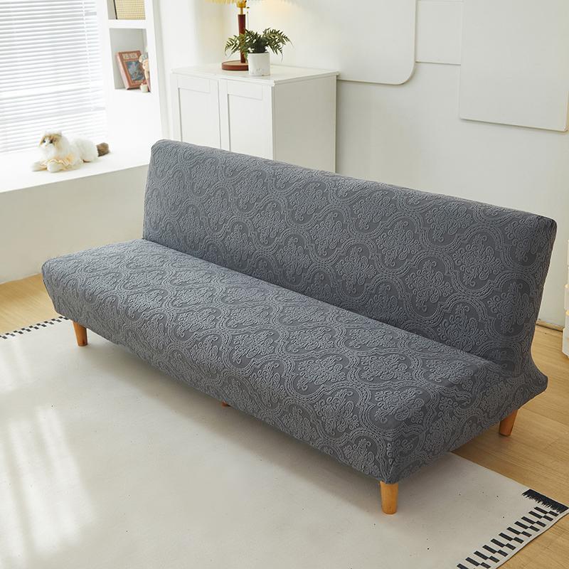 Armless Jacquard Sofa Bed Cover Elastic Soft Folding Sofa Covers Without Armrests  Couch Sofa Protection Suitable For 2-3 Seater