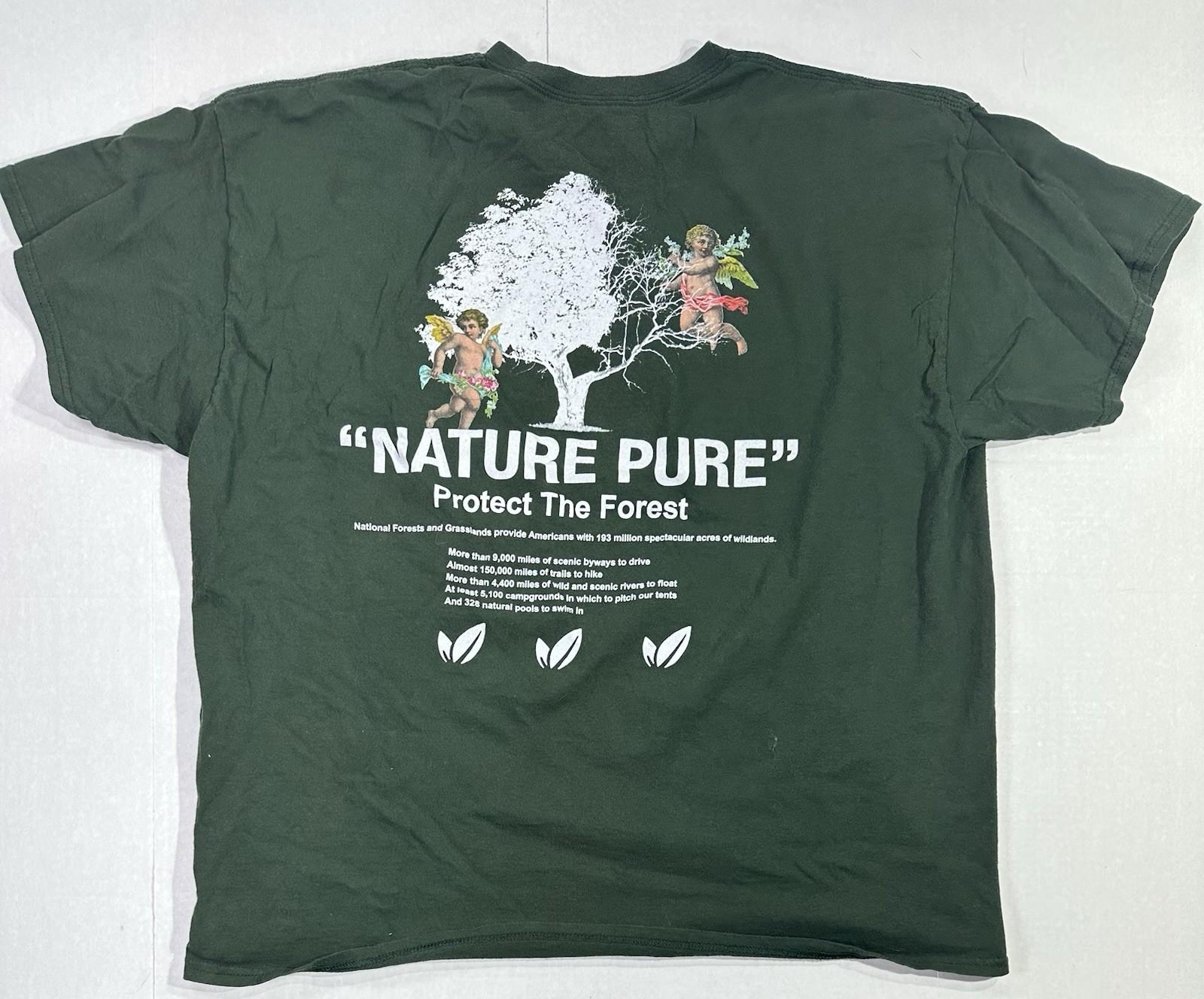 Civil Regime Nature Pure Protect The Forest Graphic Green Angel XXL Unisex T-Shirt L
