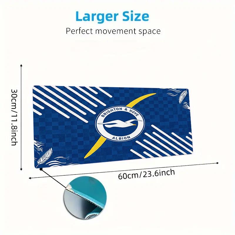 Brighton & Hove Albion Color Mouse Pad Large Gaming Table Cushion Non-slip Laptop Tablet Big Mousepad XXL Mat Mini PC Playmat With Lock Edge
