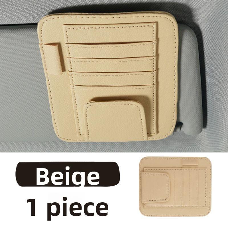 Car Sun Visor Hanging Clip Organizer Box,For Holding Glasses,Bill,Card,Multi-Pocket Storage Box Convenient Practical Accessories