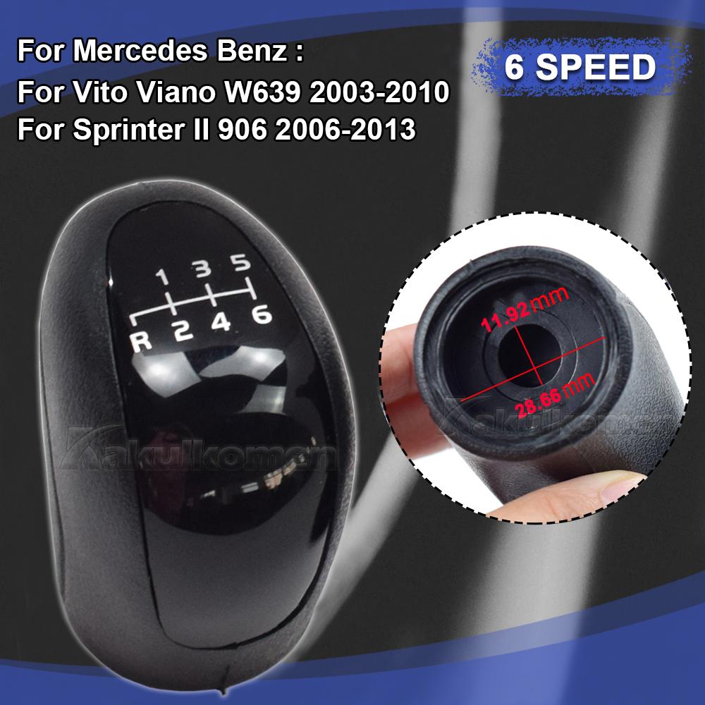 6 Speed Car Gear Shift Knob For Mercedes Benz W639 VITO 2003-2010 Manual Gear Stick Shifter Knob Leather With Gaitor Boot Cover