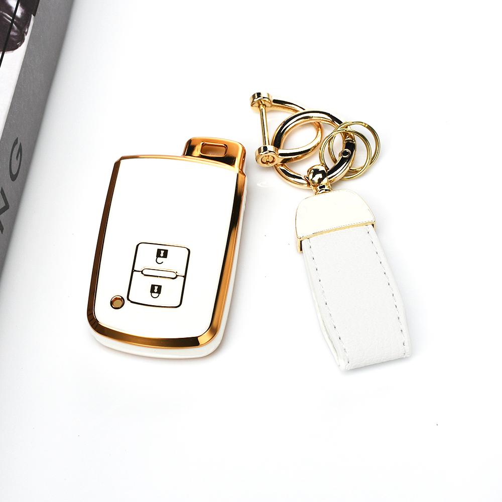 2/4 Buttons For Toyota Land Cruise Highlander Tacoma 4Runner Prius Avalon Sequoia Tundra Rav4 Tpu Car Key Case Cover Shell Fob
