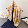 2026 Fashion Spring Summer Women 70Cm Square Scarf Silk Print Satin Beach Scarves Shawl Headband Hijab Bandana Wrap Bufanda