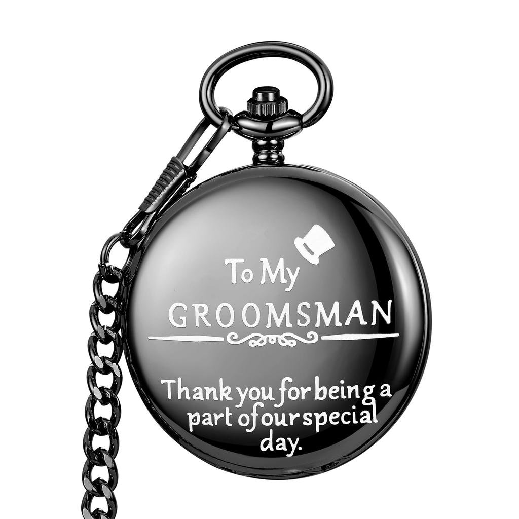Steampunk Full Hunter Golden/Silver/Black Quartz Analog Alloy To My Daughter Pocket Watches/To My SON Pocket Watches Pendant Chain Roman Number Clock