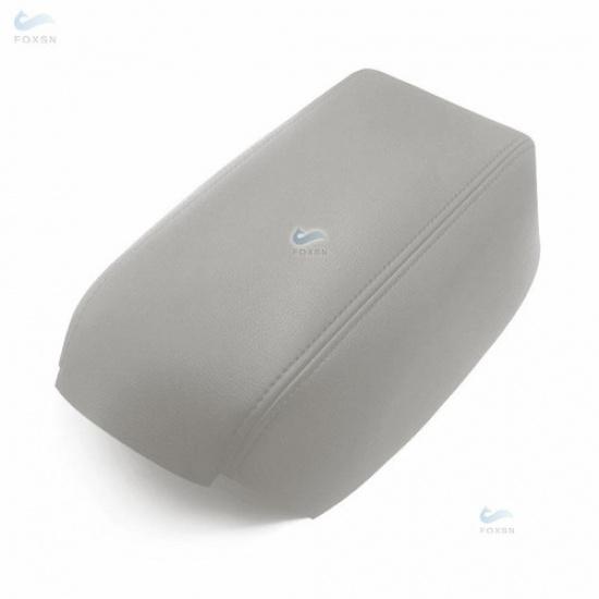 Gray Leather Lid Box Center Console Armrest Cover For Honda Civic 8th Gen 06-11