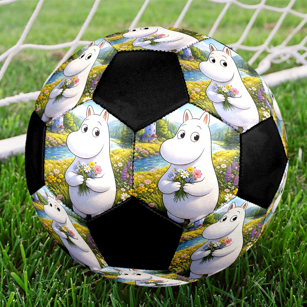 Moomin Theme Size 5 Soccer Ball, Suitable for Both Indoor and Outdoor Matches, a Gift Suitable for Everyone.