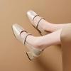 French Square Head Shallow Mouth Single Shoes 2025 Autumn New Models with Skirts Women's Shoes Fashionable Fairy Style Thick Heel Mary Jane Shoes