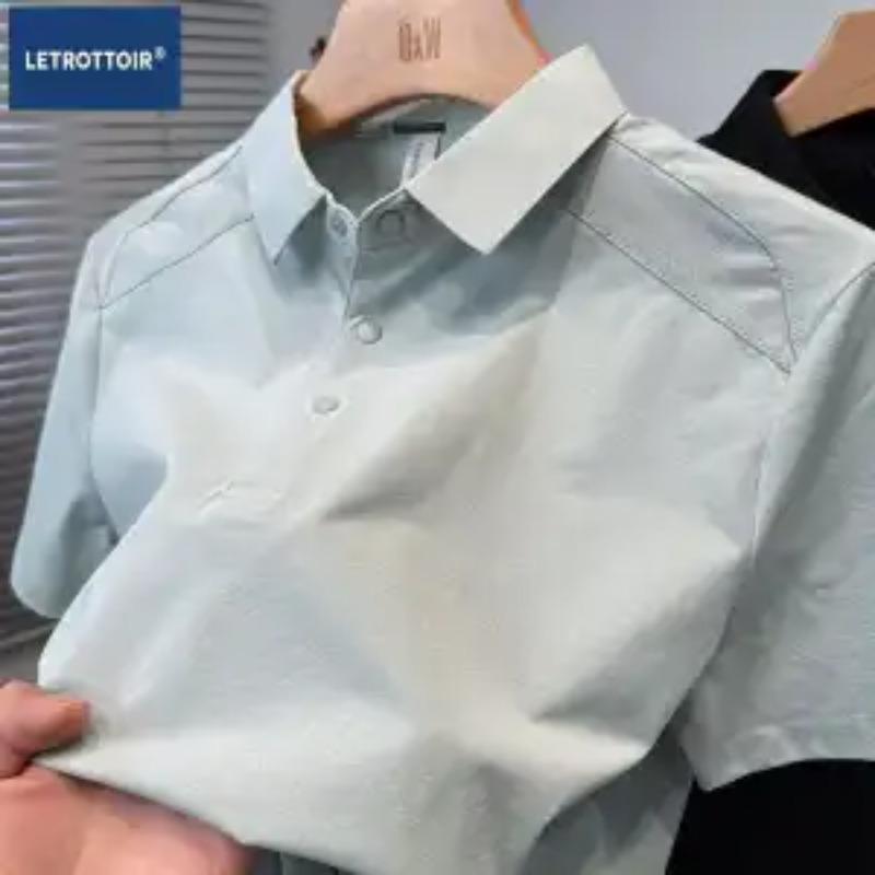 Men's Breathable Mesh Polo Shirt Quick Dry Casual Business Short Sleeve