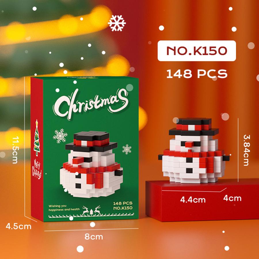 Christmas Toys Mini Santa Claus Building Blocks Micro Bricks Educational Toys For Kids Christmas Gifts