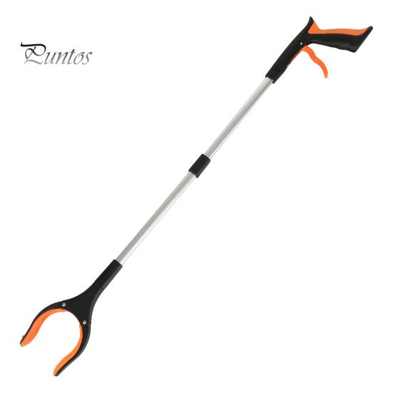 

Складной захват для мусора из алюминиевого сплава с длинной ручкой и резиновой ручкой оранжевый