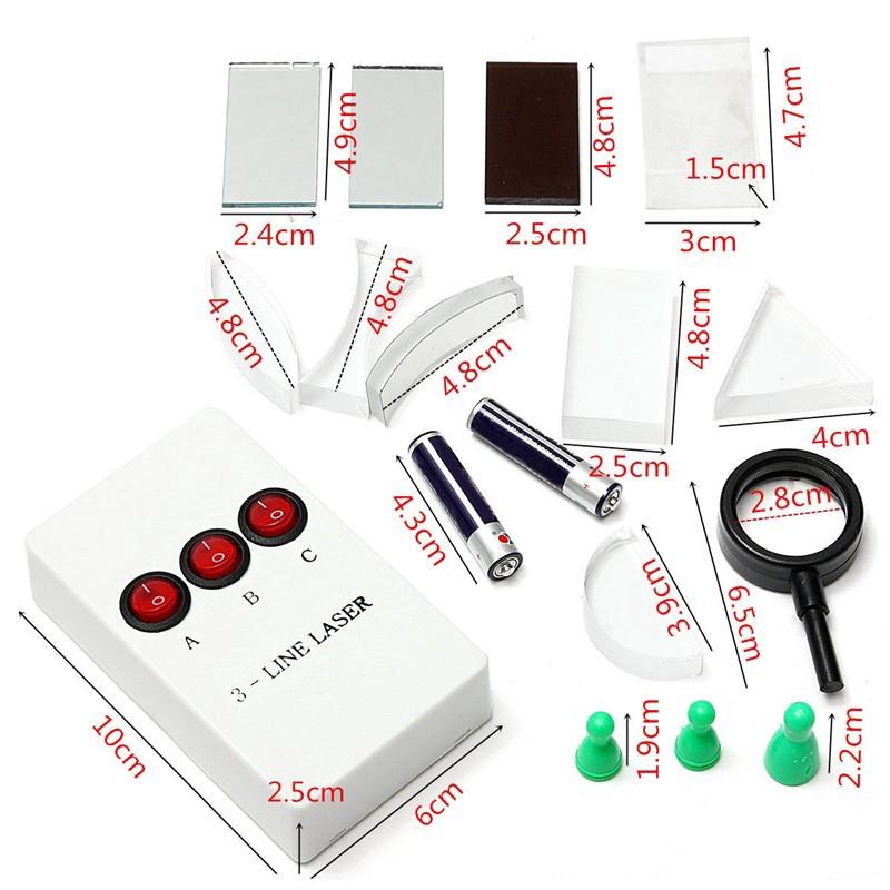 Physical Optical Science Experiments Triangular Prism Convex Lens Physics Optical Instruments Durable Quality New