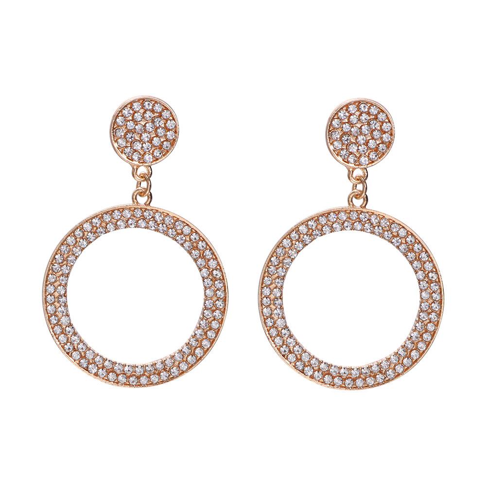

Women Round Wedding Party Earrings Fashion Jewelry Geometric Hoop Earrings