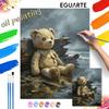 Digital Halloween Oil Painting Painting Art Coloring Painting Handmade Diy Teddy Bear Beach Home Decoration Painting
