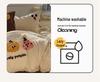 Cartoon Embroidered Cotton Terry Bedding Set - Skin-Friendly, Washable, 4-Piece Set with Bed Sheet and Duvet Cover (Student Size)